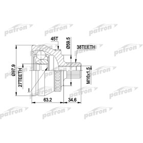 

Шрус наружный Patron PCV1267