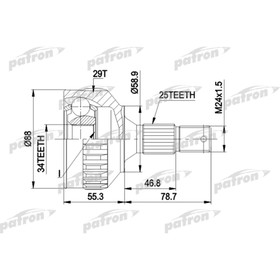 

Шрус наружный Patron PCV1292