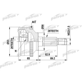 

Шрус наружный Patron PCV1328