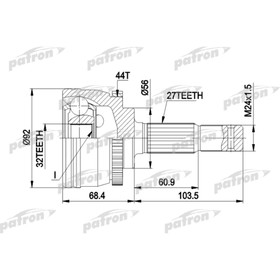 

Шрус наружный Patron PCV1349