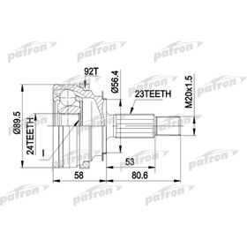 

Шрус наружный Patron PCV1108