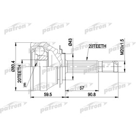 

Шрус наружный Patron PCV1019