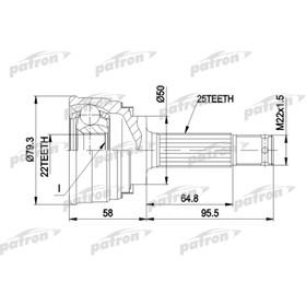 

Шрус наружный Patron PCV1047