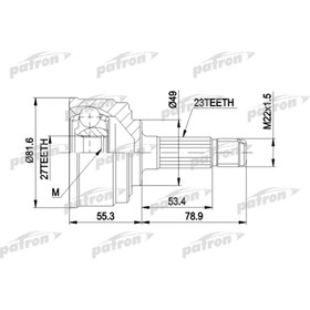

Шрус наружный Patron PCV1086