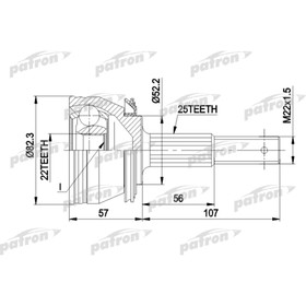 

Шрус наружный Patron PCV1087