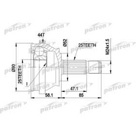 

Шрус наружный Patron PCV1110