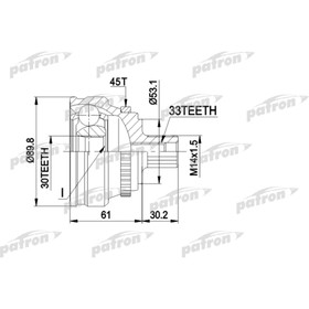 

Шрус наружный Patron PCV1112