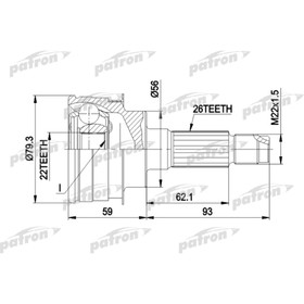 

Шрус наружный Patron PCV1138