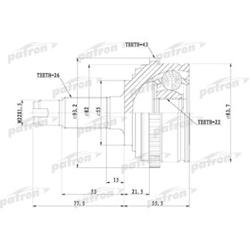 

Шрус наружный Patron PCV1288