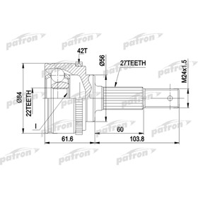 

Шрус наружный Patron PCV1165
