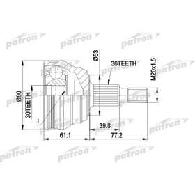 

Шрус наружный Patron PCV1189