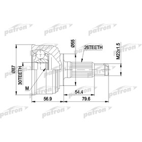 

Шрус наружный Patron PCV1255