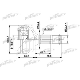 

Шрус наружный Patron PCV1259