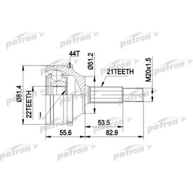 

Шрус наружный Patron PCV1310