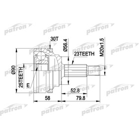 

Шрус наружный Patron PCV1336
