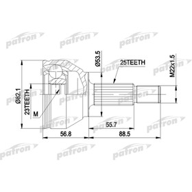 

Шрус наружный Patron PCV1354