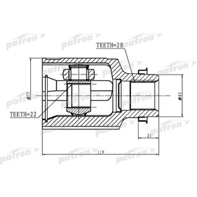 

Шрус внутренний Patron PCV1364
