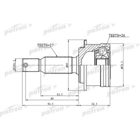 

Шрус наружный Patron PCV1393