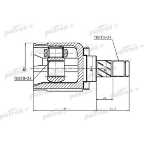 

Шрус внутренний Patron PCV1412