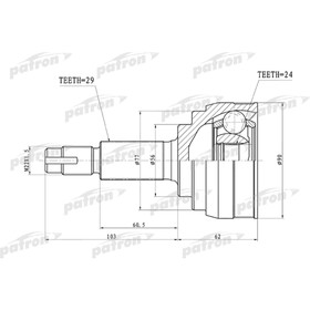

Шрус наружный Patron PCV1416