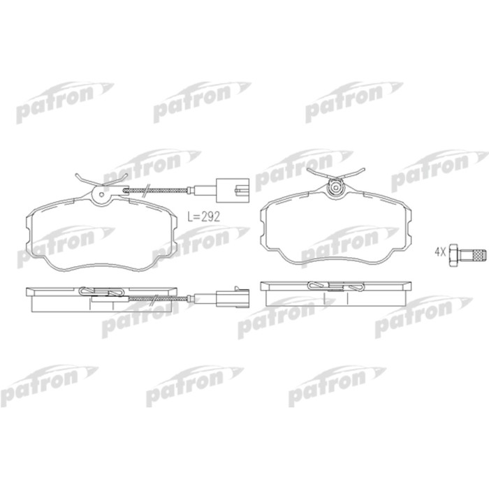 Колодки тормозные Patron PBP595