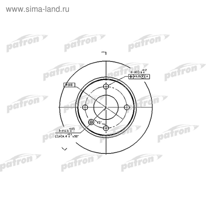 фото Диск тормозной patron pbd1649