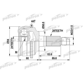 

Шрус наружный Patron PCV3028