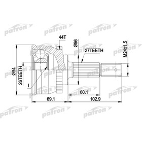 

Шрус наружный Patron PCV1509