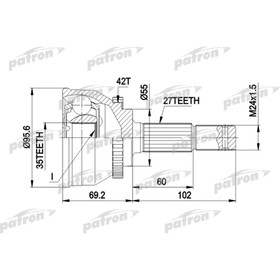 

Шрус наружный Patron PCV9094