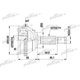 

Шрус наружный Patron PCV1370