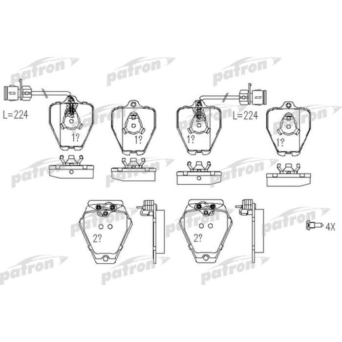 Колодки тормозные Patron PBP985