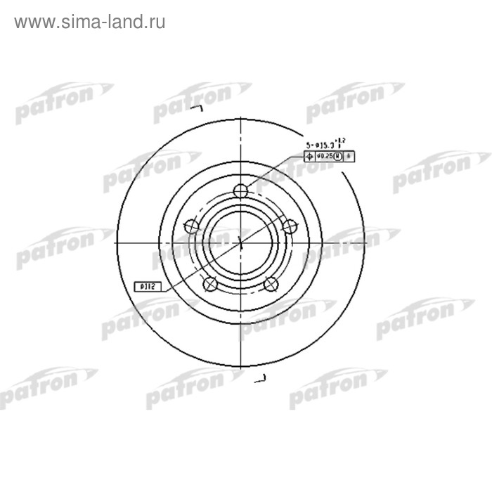 фото Диск тормозной patron pbd4239