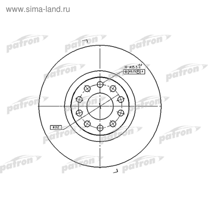 фото Диск тормозной patron pbd7728