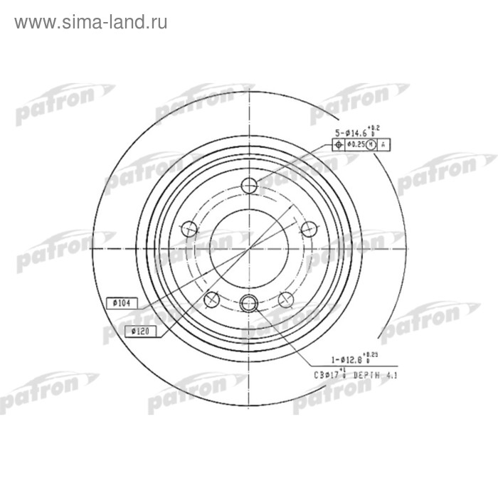 фото Диск тормозной patron pbd2783