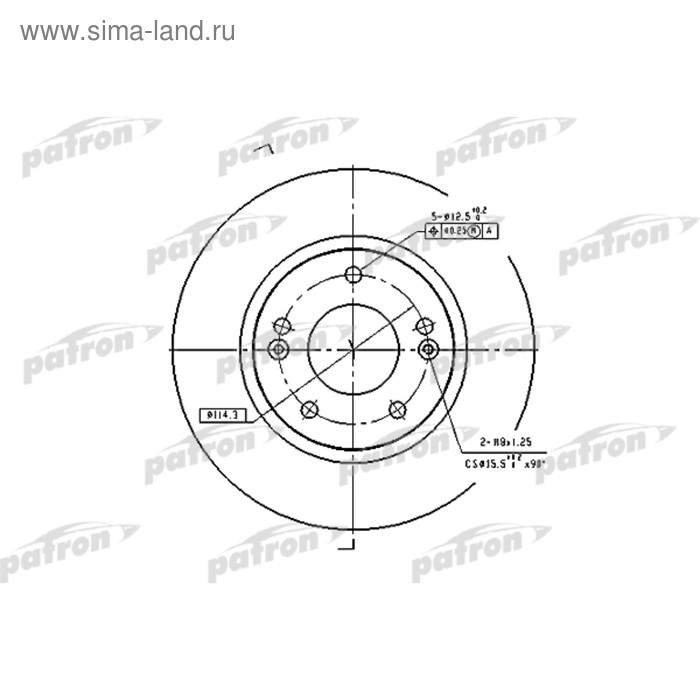 фото Диск тормозной patron pbd4291