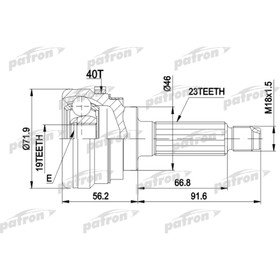 

Шрус наружный Patron PCV1280