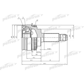 

Шрус наружный Patron PCV1554