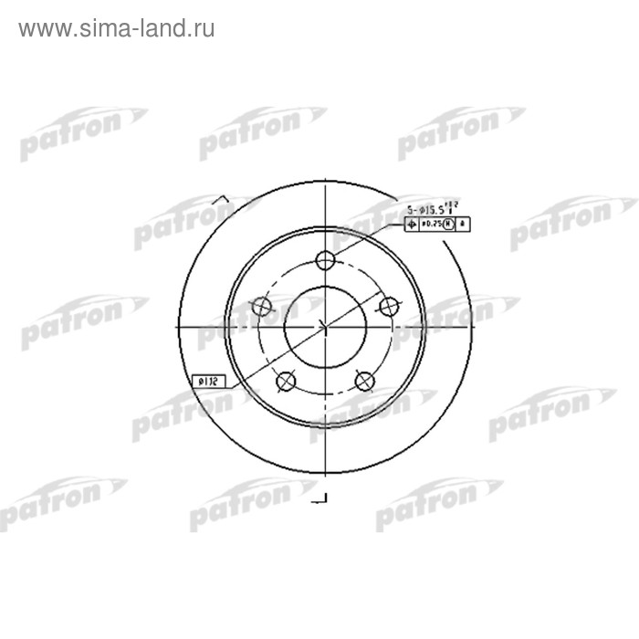 фото Диск тормозной patron pbd4038