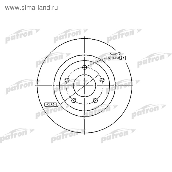 фото Диск тормозной patron pbd7006