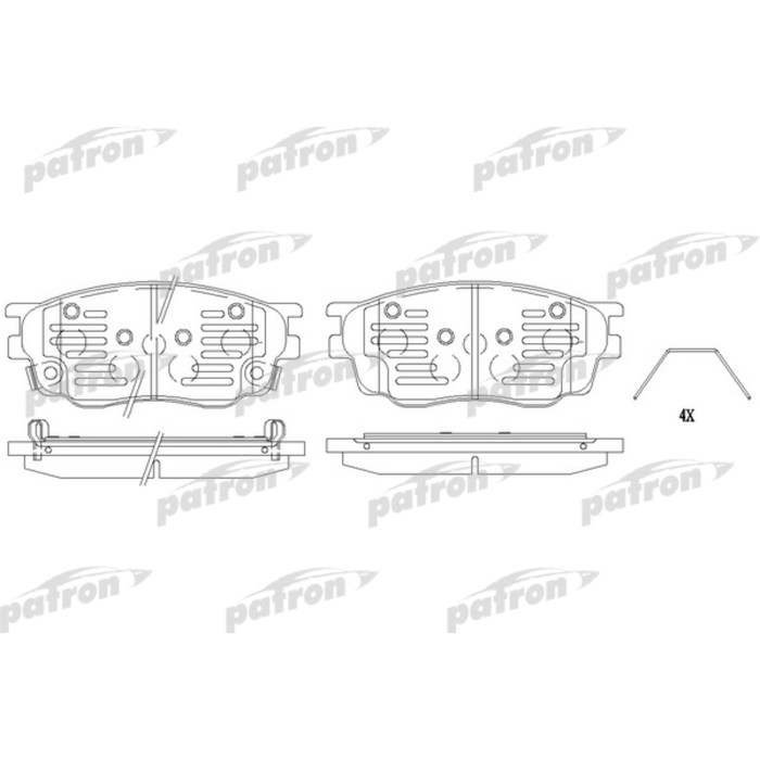 Колодки тормозные Patron PBP1707