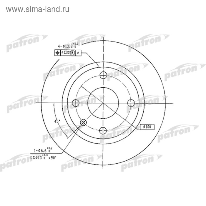 фото Диск тормозной patron pbd1533