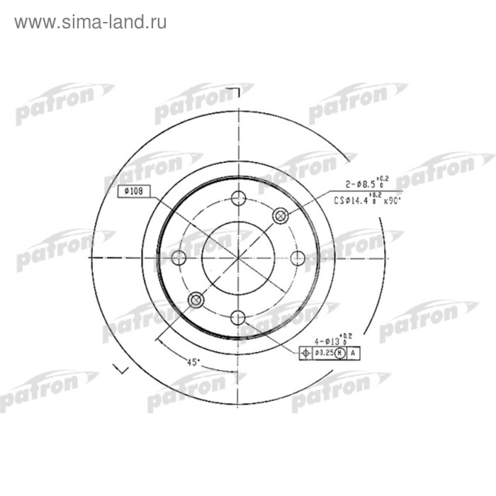 фото Диск тормозной patron pbd1220