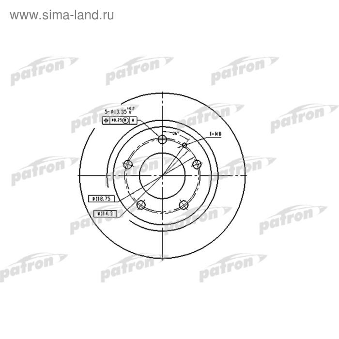 фото Диск тормозной patron pbd2705