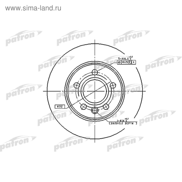 фото Диск тормозной patron pbd4047