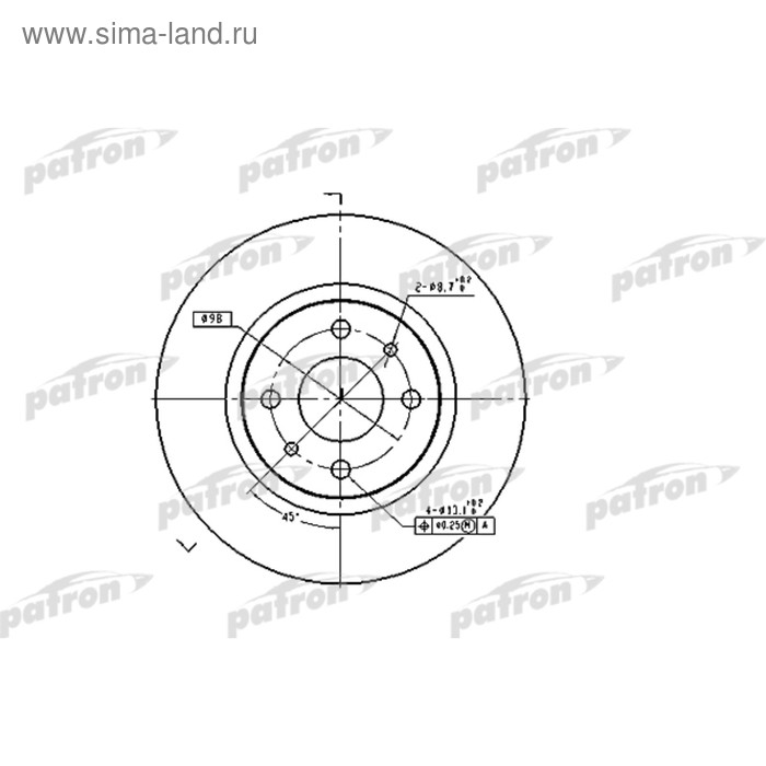 фото Диск тормозной patron pbd1747