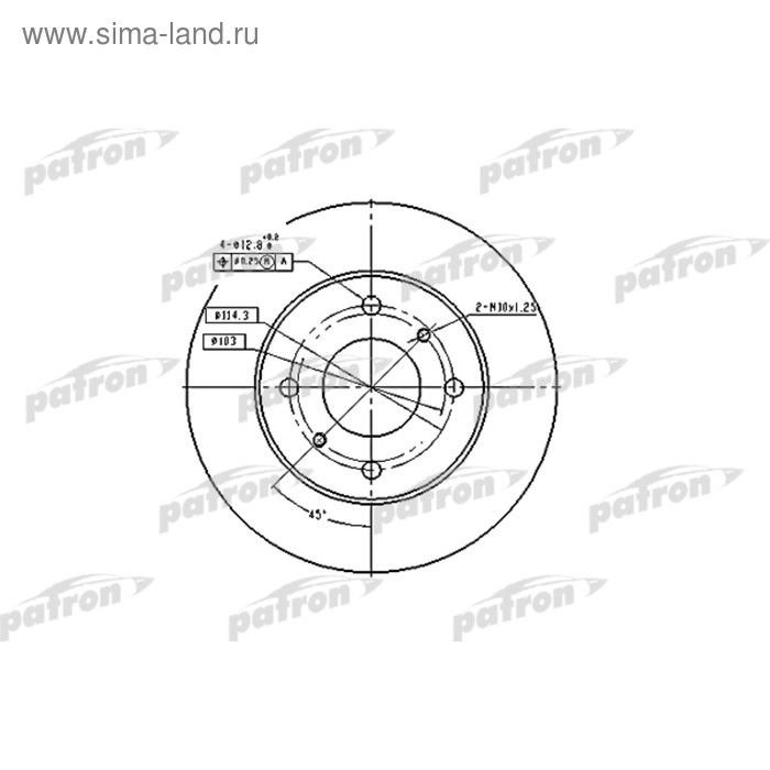 фото Диск тормозной patron pbd2591