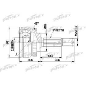 

Шрус наружный Patron PCV1193