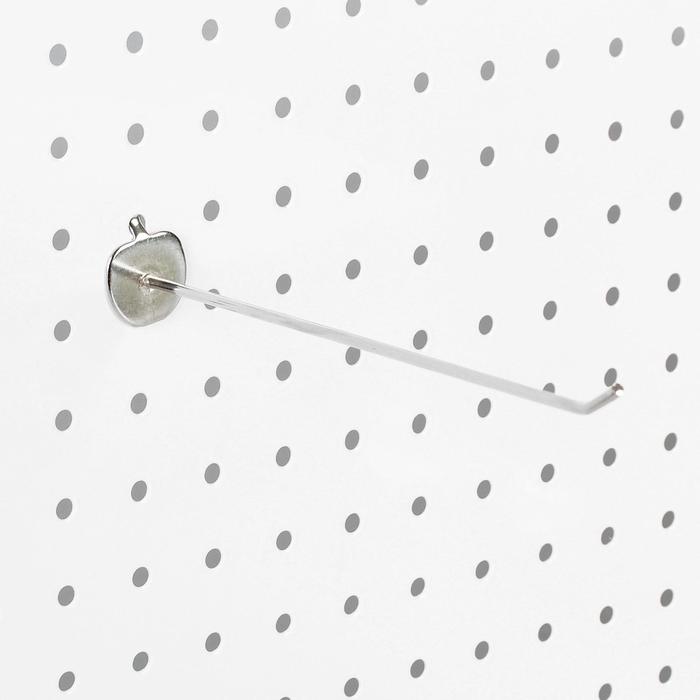 Крючок одинарный для перфорированной панели L20, d3,5мм, цвет хром