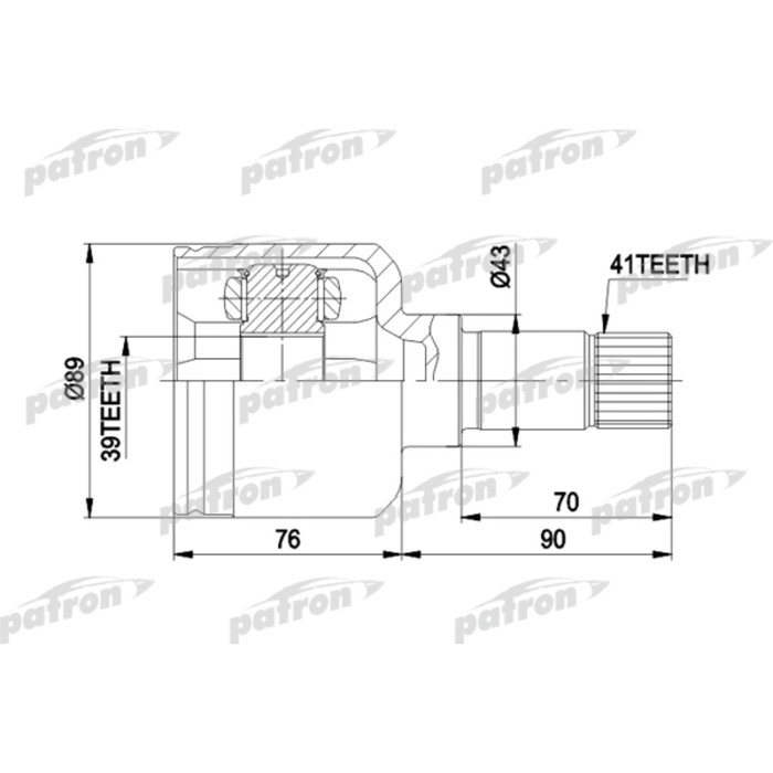 Шрус внутренний Patron PCV5020