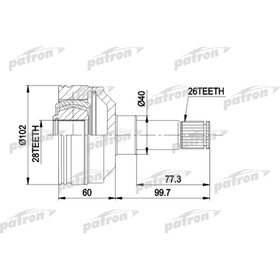 

Шрус внутренний Patron PCV4012